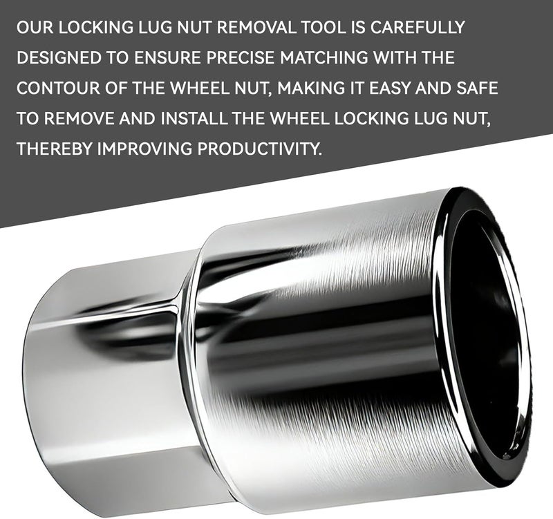 SWQS D-Wheel Locking Lug Nut Removal Tool Key for Toyota, Professional Anti-Theft Lock Nut Remover Socket, Lost Wheel Lock Key Replacement for Tacoma, Camry, Corolla, Tundra, Automotive Tools - Image 4